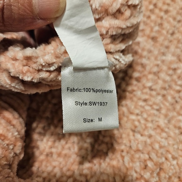 Elan Womens Medium Pullover V‎ Neck Sweater Knit Casual Pink Relaxed Fit - Picture 8 of 10